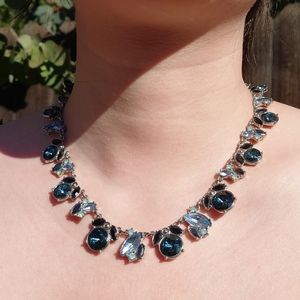 16″–19″ Simply Vera Vera Wang Blue Cluster Necklace
